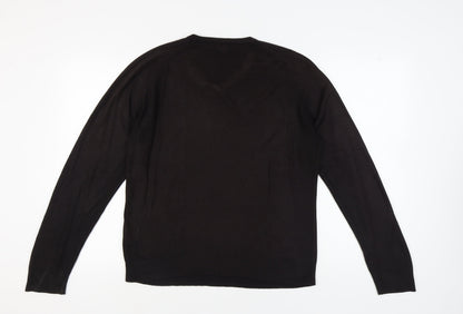 Guise Men's Black V-Neck Pullover Jumper - M
