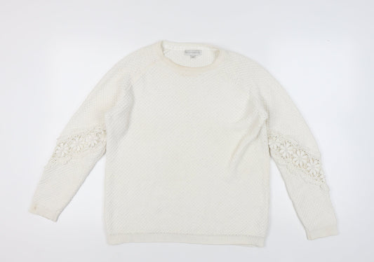 RJR John Rocha Women's White Pullover Jumper Size 12