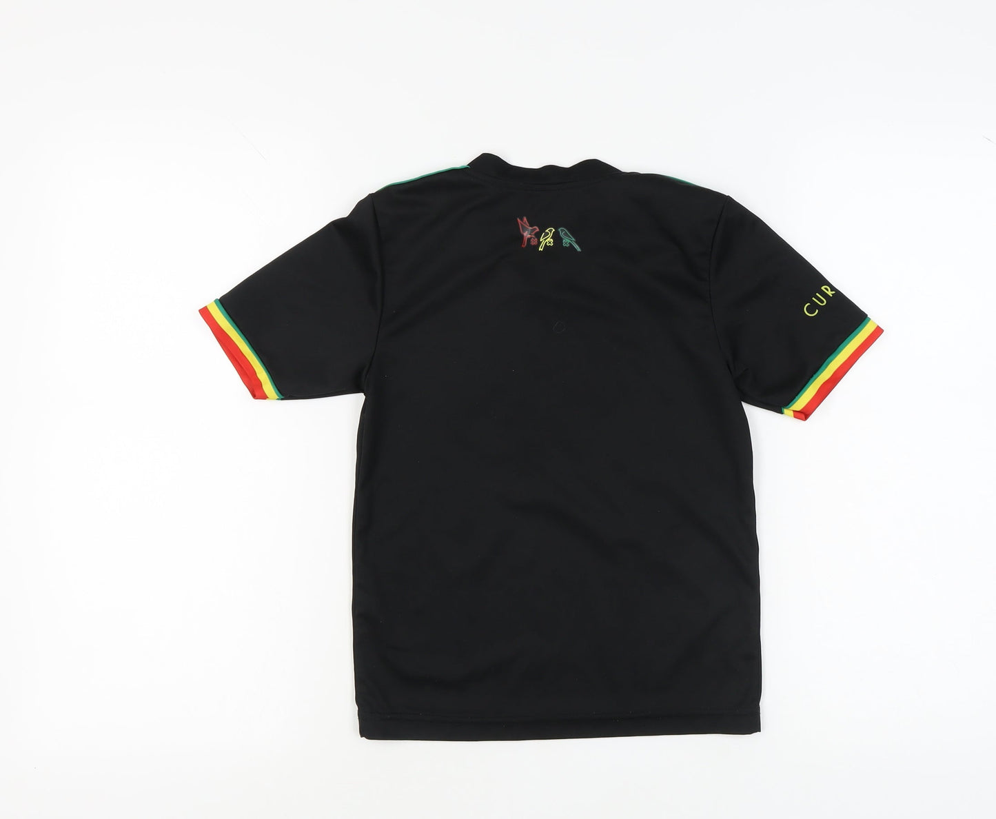 Adidas Boys Football Jersey Black 8 Years V-Neck