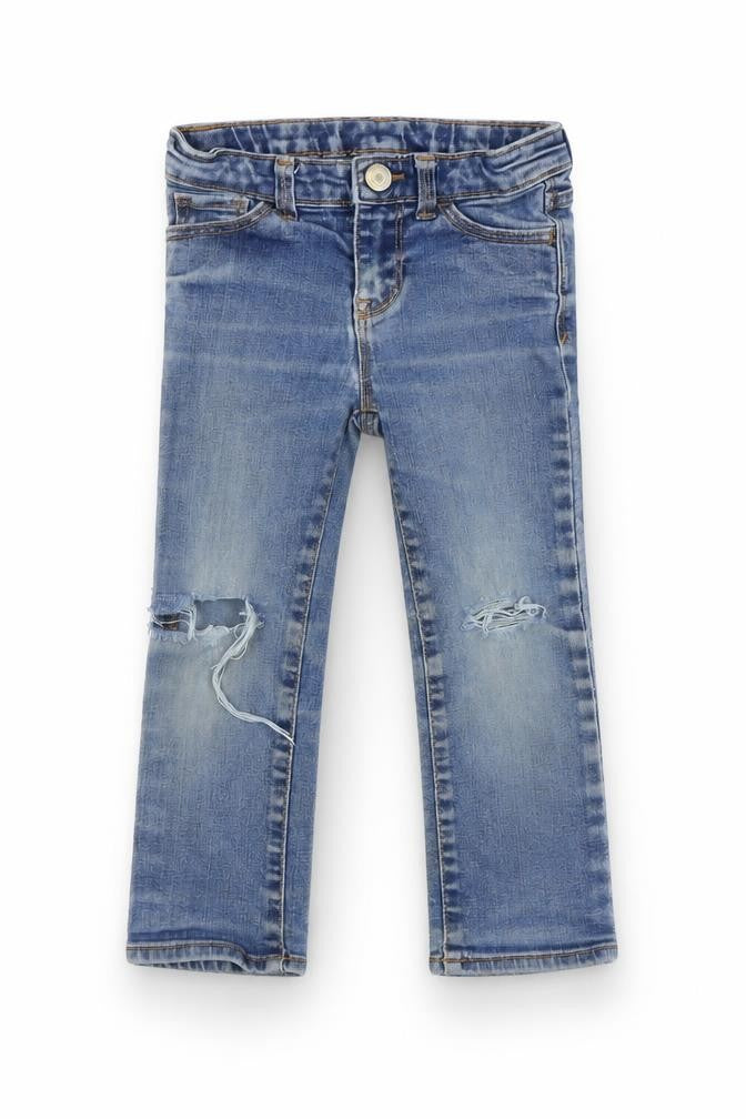 Baby Gap Girls Blue Cropped Jeans 3 Years Ripped