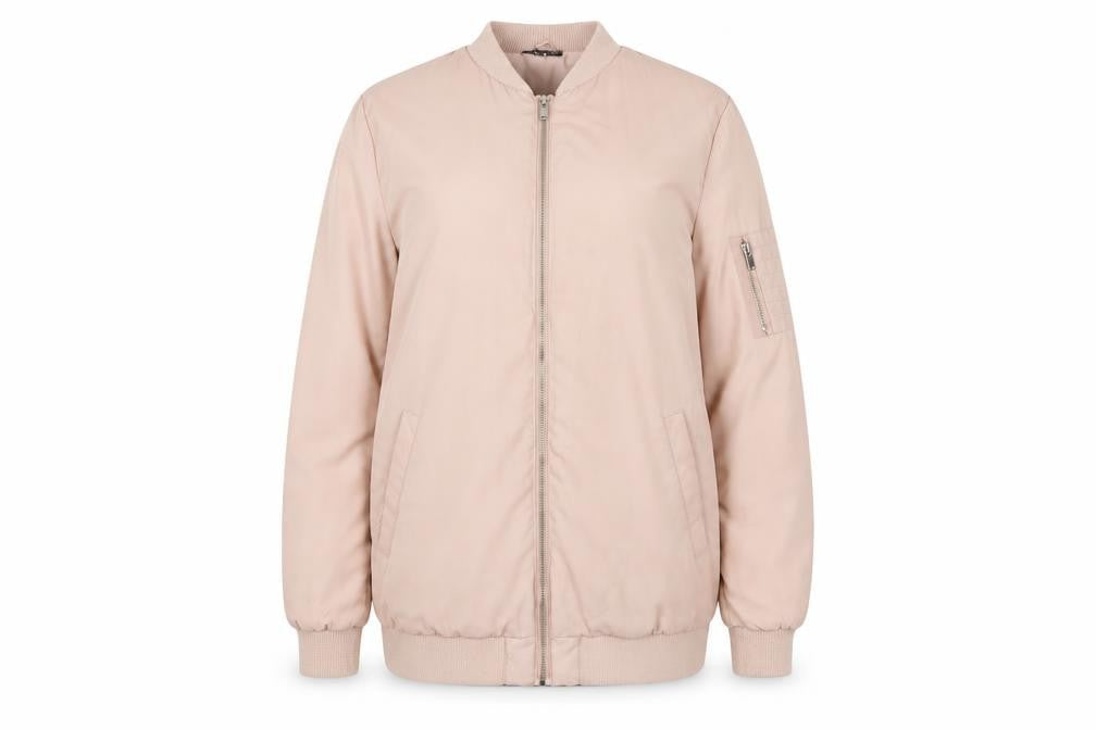 Miss Selfridge Women's Beige Bomber Jacket Size 12