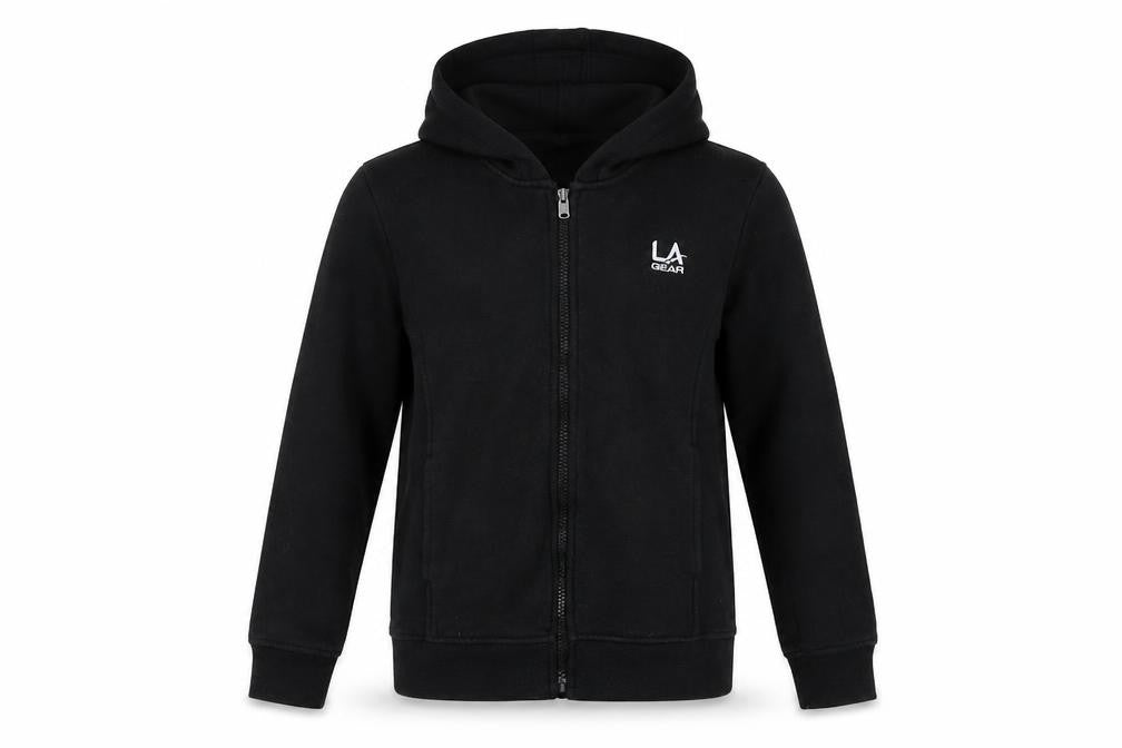 LA Gear Girls Black Full Zip Hoodie 11-12 Years