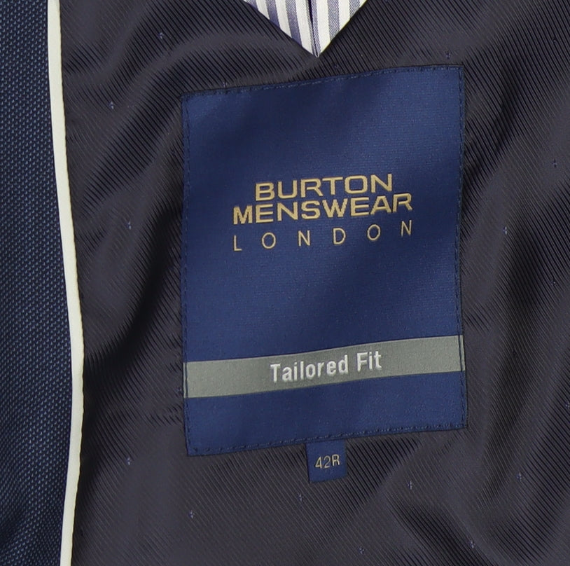 Burton Menswear Blue Suit Jacket 42R Men's Classic