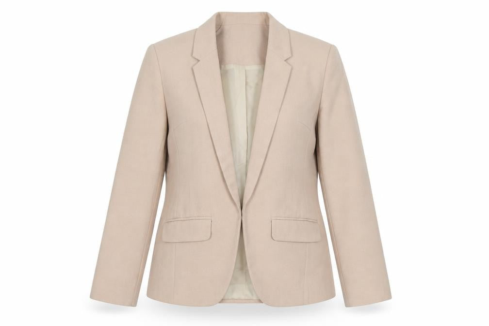 Oasis Women's Beige Blazer Size 12 Regular Notch Lapel