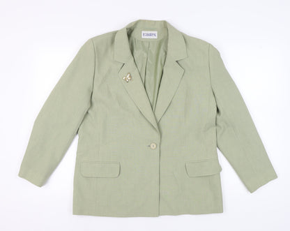 Eastex Women's Green Blazer, Size 14, Lined, Excellent