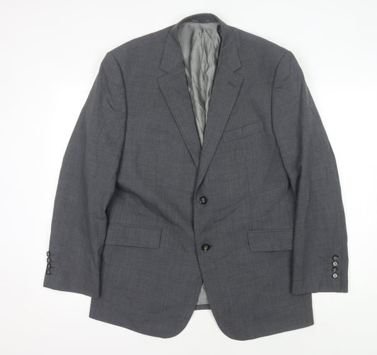 Skopes Mens Grey 42S Blazer Jacket Two-Button