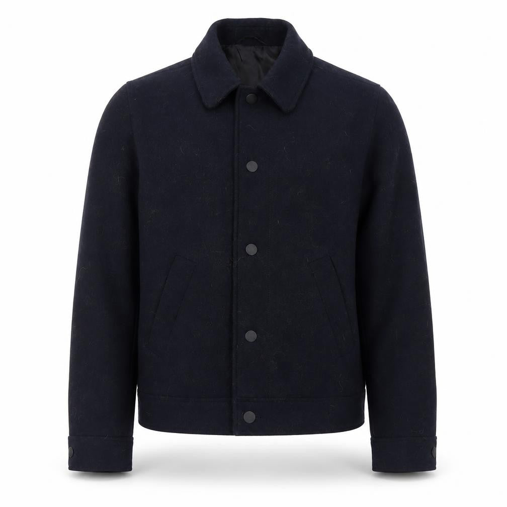 Debenhams Men's Black Wool Blend Jacket - Medium
