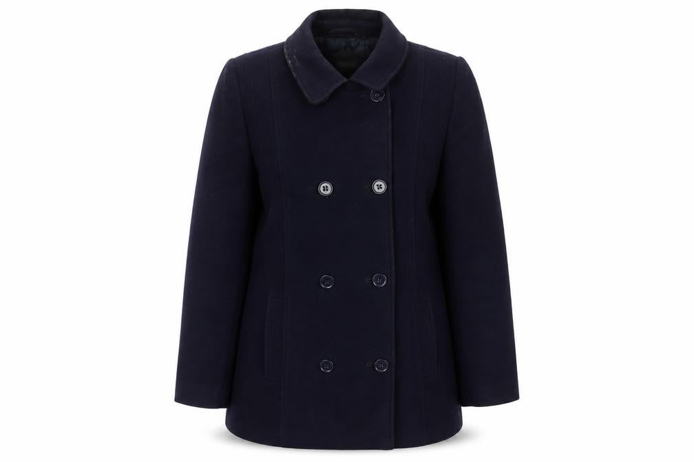 Windsmoor Women's Blue Wool Blend Mid-Length Coat