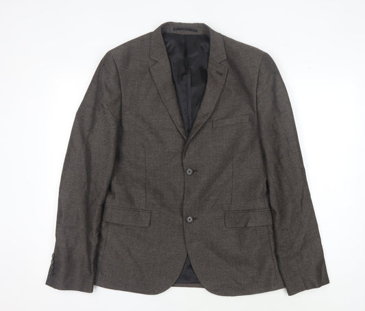 Refectory Men's Brown Wool Blazer, Size 40R, Classic Style