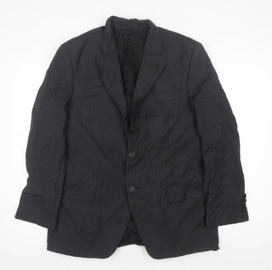 Cerruti Men's Black Short Blazer 40S Striped