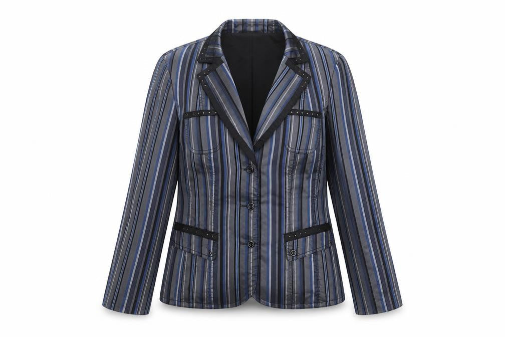 Gerry Weber Women's Multicoloured Size 12 Striped Blazer