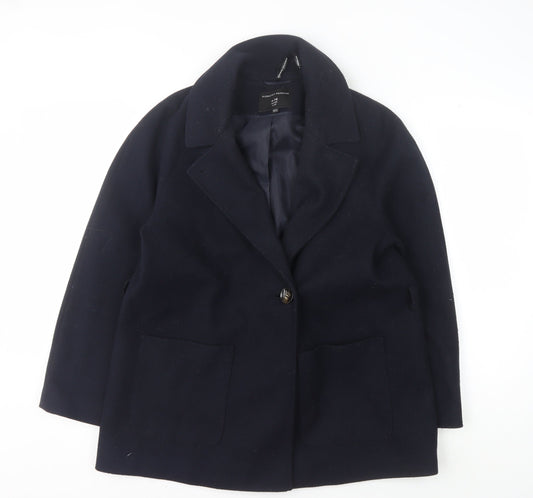 Dorothy Perkins Women's Black Mid-Length Coat Size 14