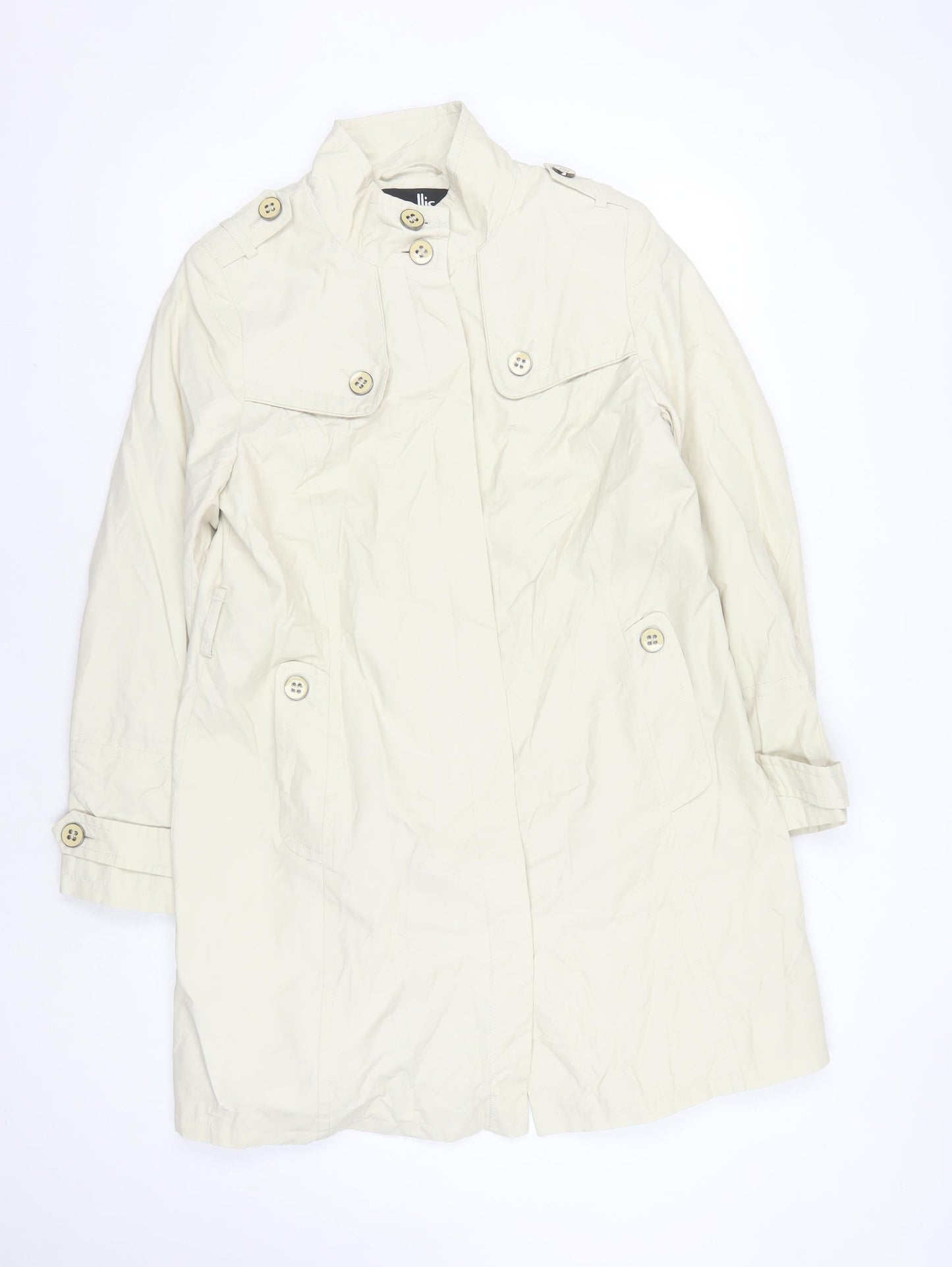 Wallis Women's Ivory Trench Coat Size 16