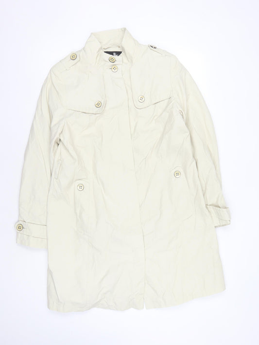 Wallis Women's Ivory Trench Coat Size 16