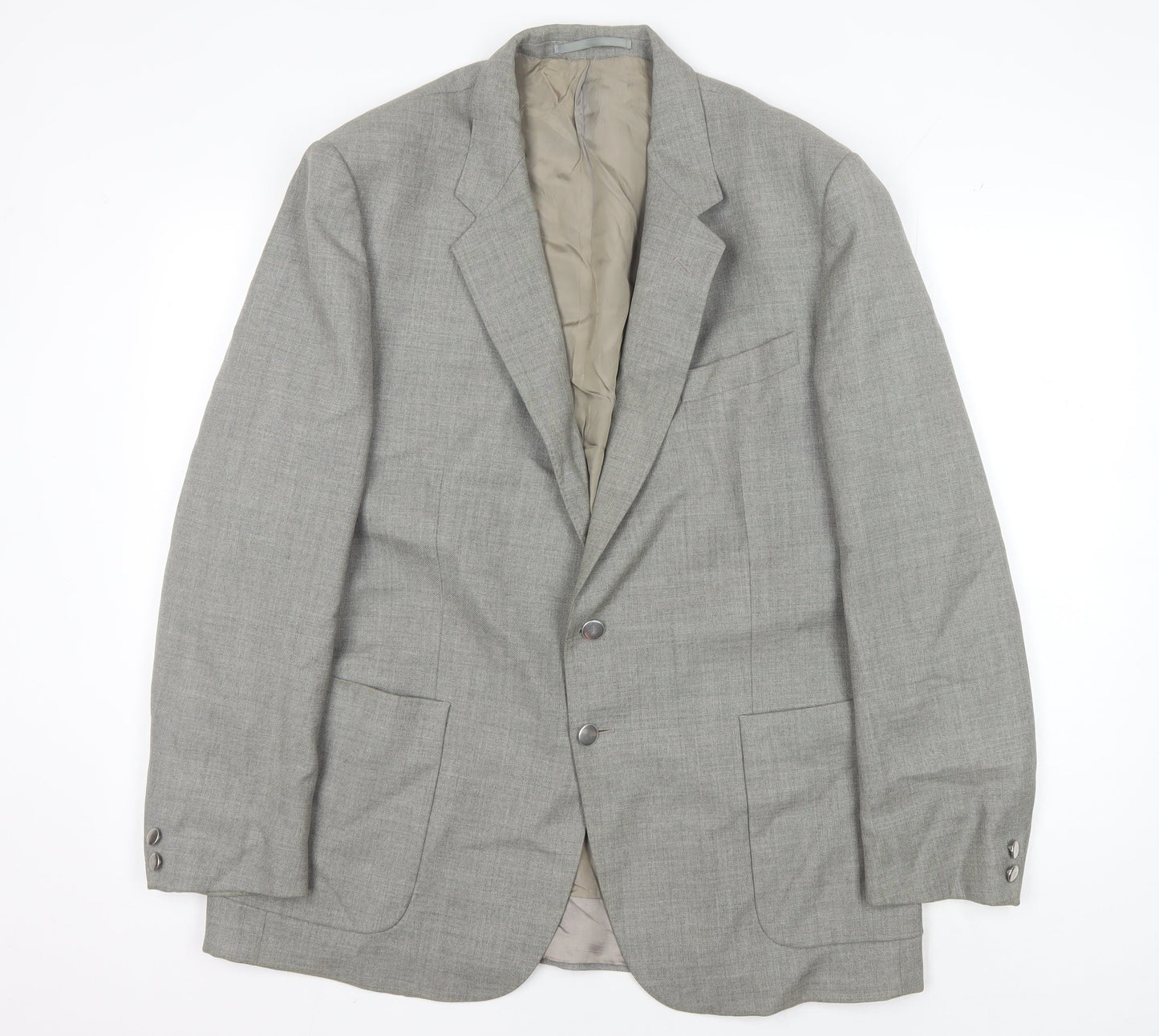 St Michael Men's Grey Wool Blazer, Size 44, Formal