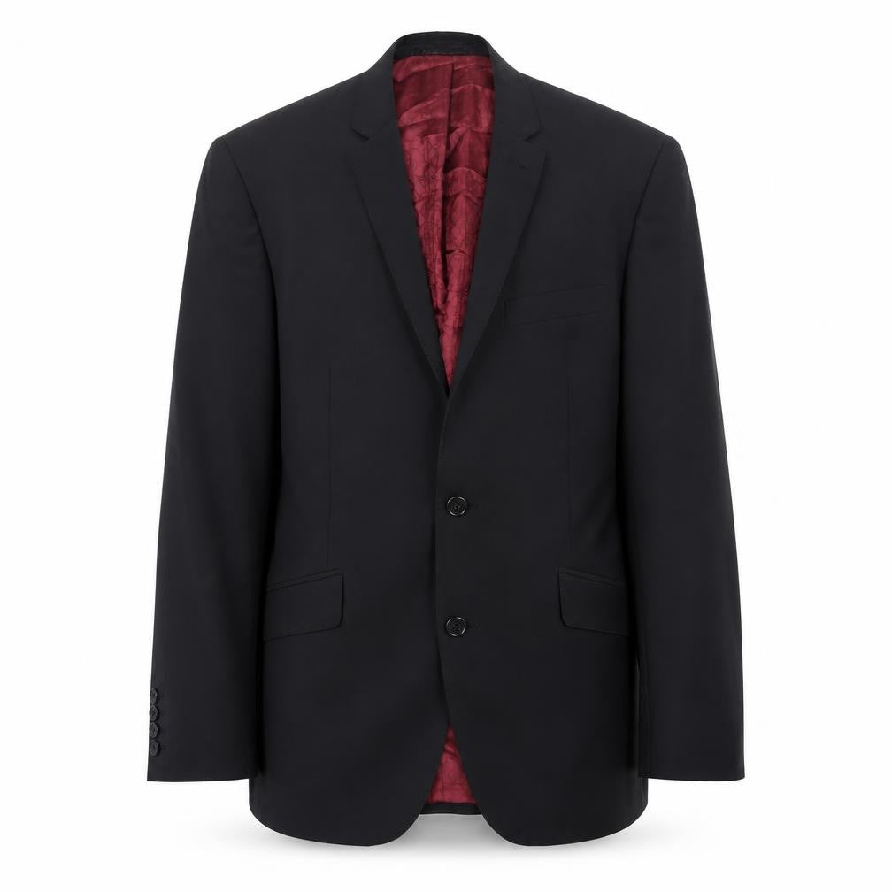 Alexandre Savile Row Men's Black Wool Blazer, Size 40R