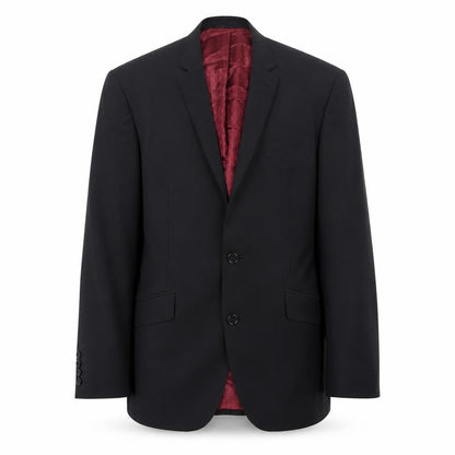 Front view of Alexandre Savile Row Men's Black Wool Blazer, size 40R