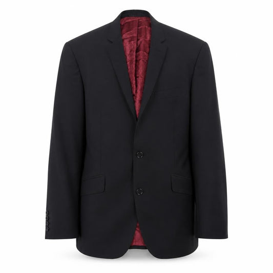 Alexandre Savile Row Men's Black Wool Blazer, Size 40R