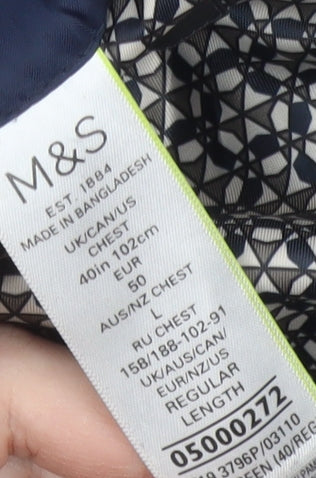 Marks and Spencer Men's Green Blazer, Size 40 Regular