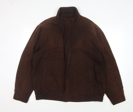Thomas Nash Men's Brown Jacket L Stand-Up Collar