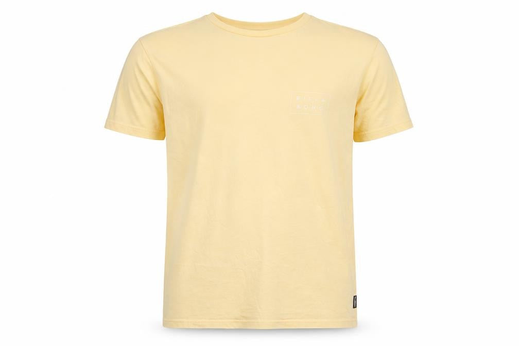 Billabong Men's Yellow Slim Fit Cotton T-Shirt, Size S