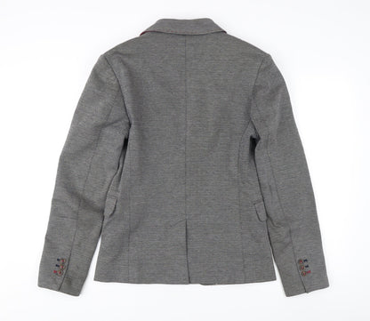Back view of EWM Women's Grey Pinstripe Suit Jacket, size 16, Classic