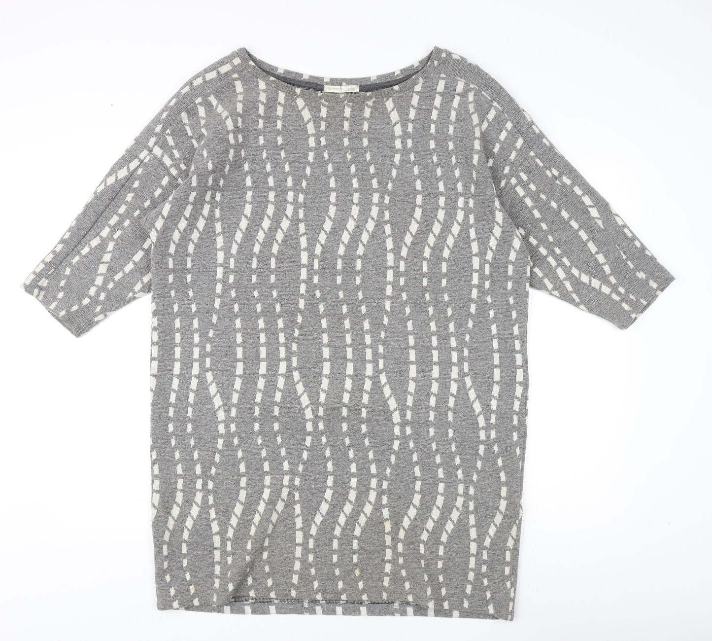 Zara Women's Grey Geometric Pullover Jumper Size 8