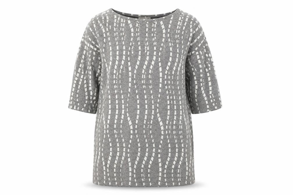 Zara Women's Grey Geometric Pullover Jumper Size 8