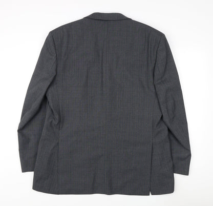 BHS Men's Grey Regular Fit Suit Jacket 44R