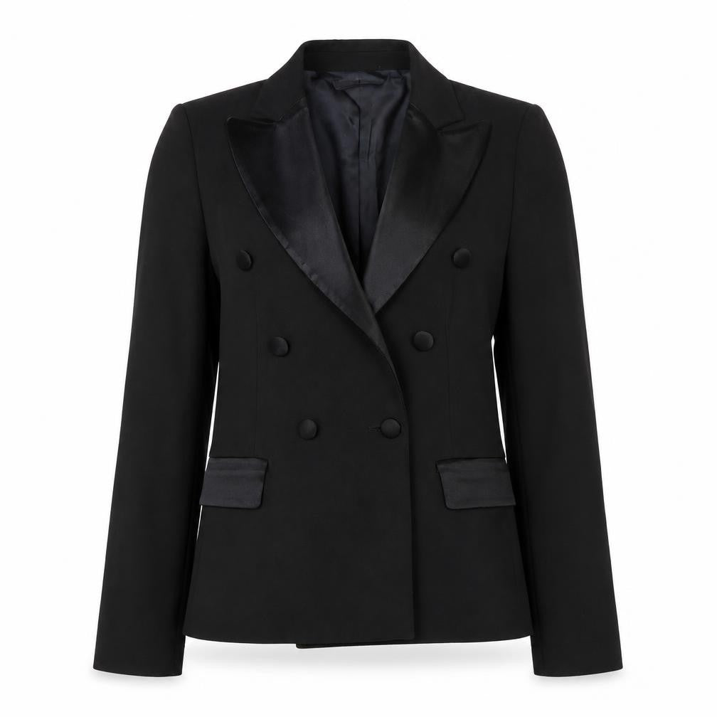 Zara Women Black Wool Blend Blazer XS