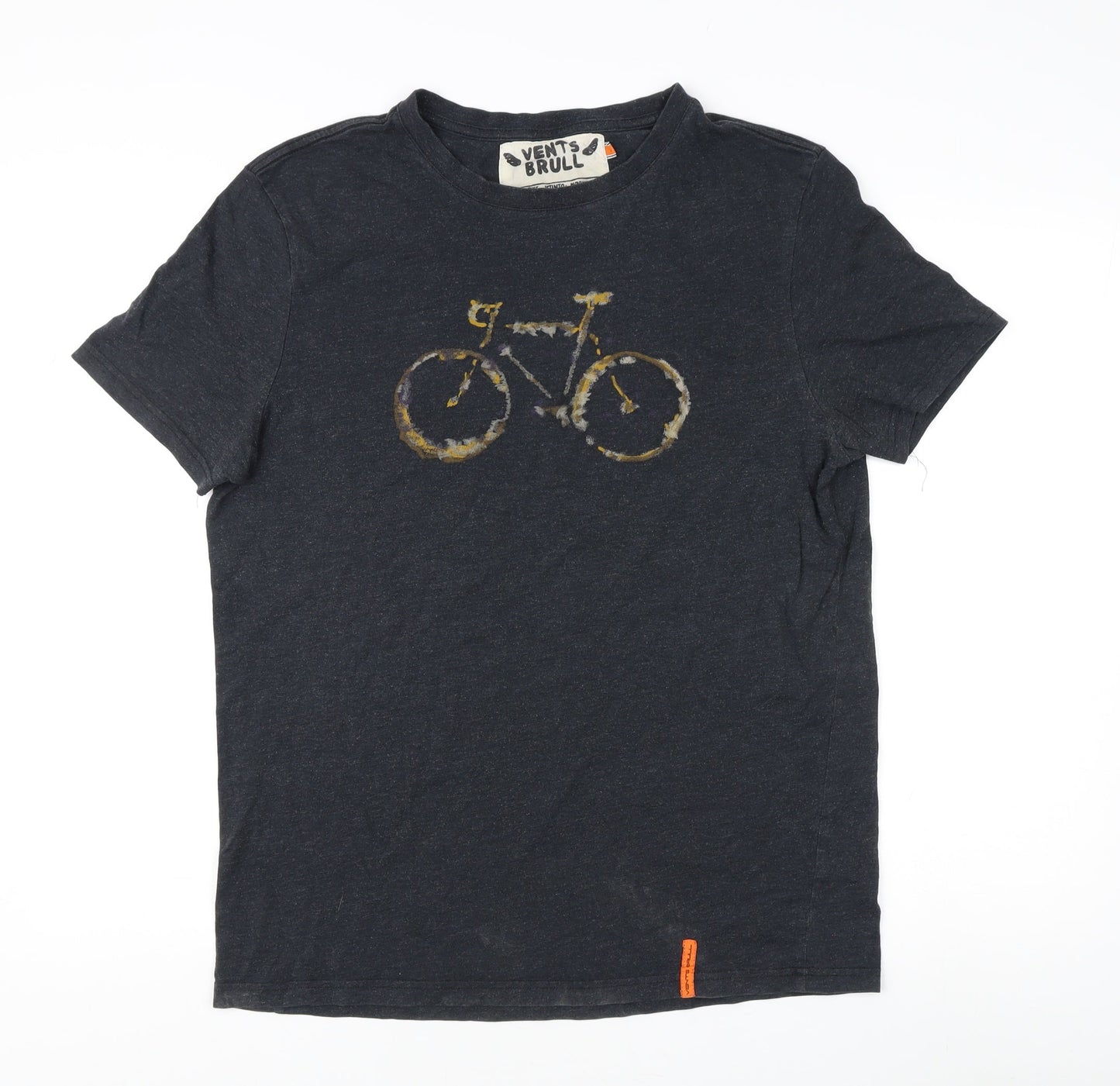 Vents Brull Unisex Black Cotton T-Shirt L Casual