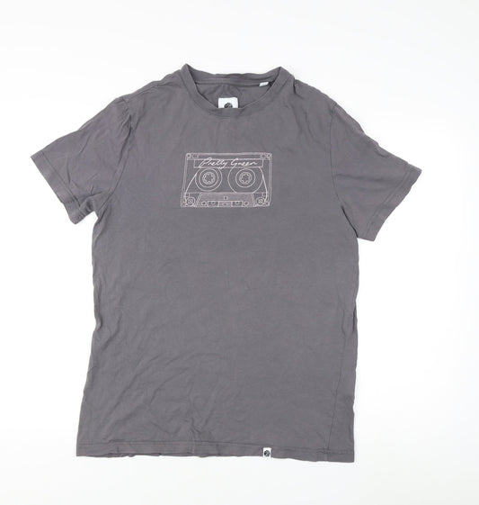 Pretty Green Grey T-Shirt M Music Graphic Unisex Casual