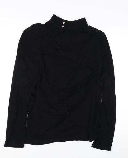 Oasis Women's Black Long Sleeve Top, Size L
