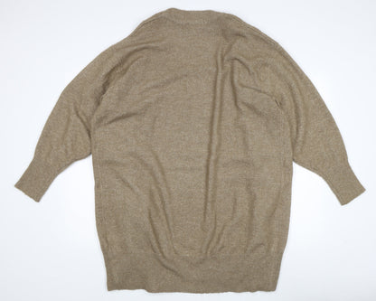 H&M Women's Beige Cardigan Jumper L