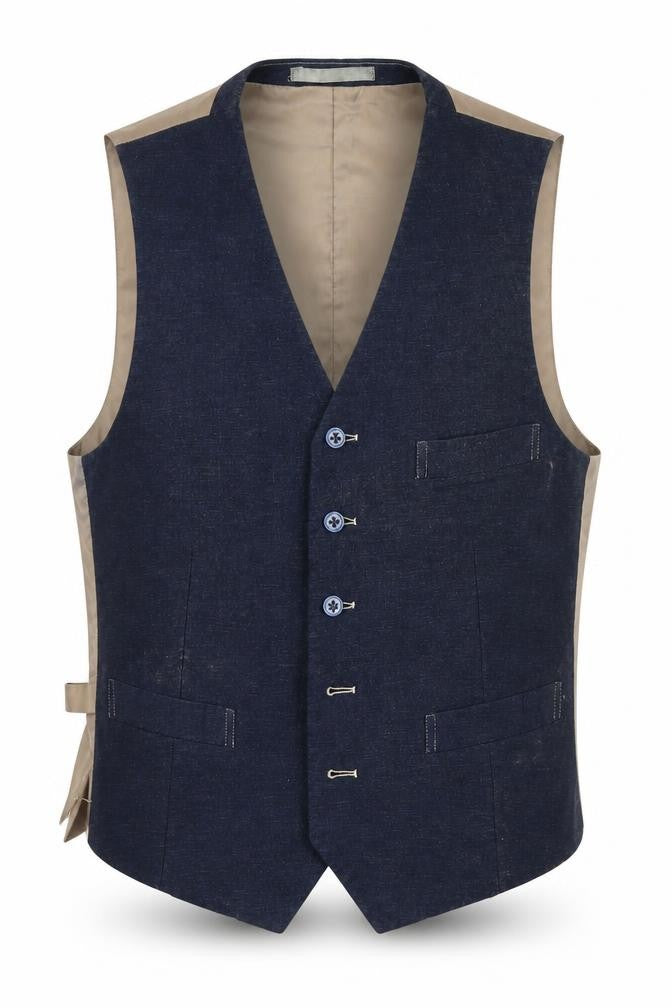 Butler & Webb Men's Blue Waistcoat - Size S
