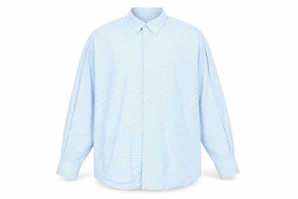 Marks & Spencer Men's Blue Check XL Dress Shirt
