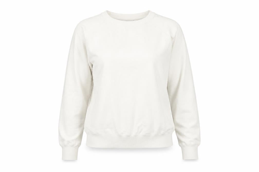French Connection Women's Ivory Knit Sweatshirt L