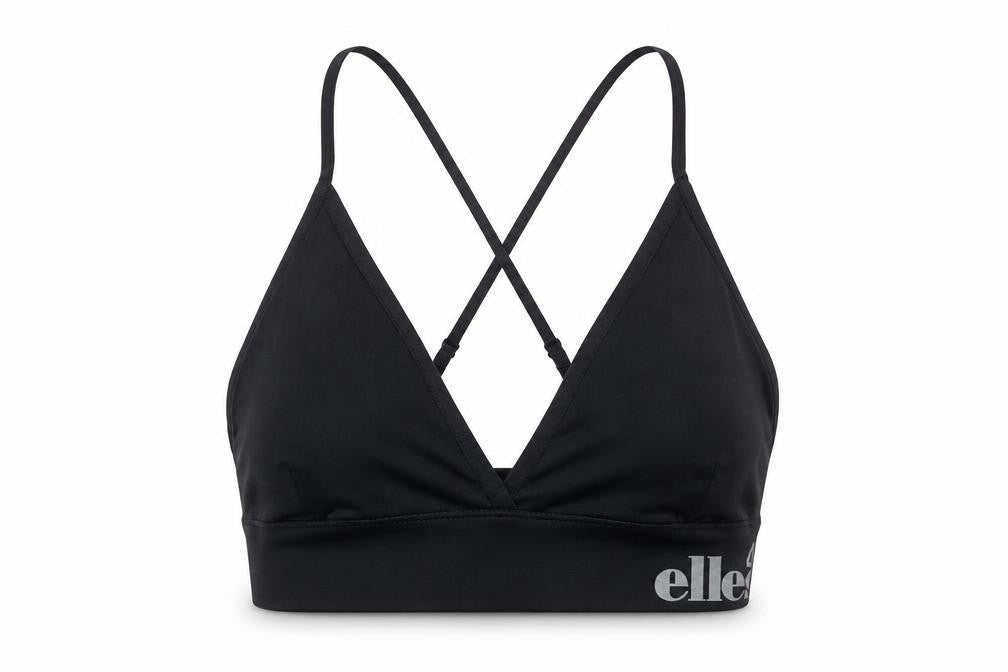 Ellesse Women's Black Gym Tank Top Cropped S