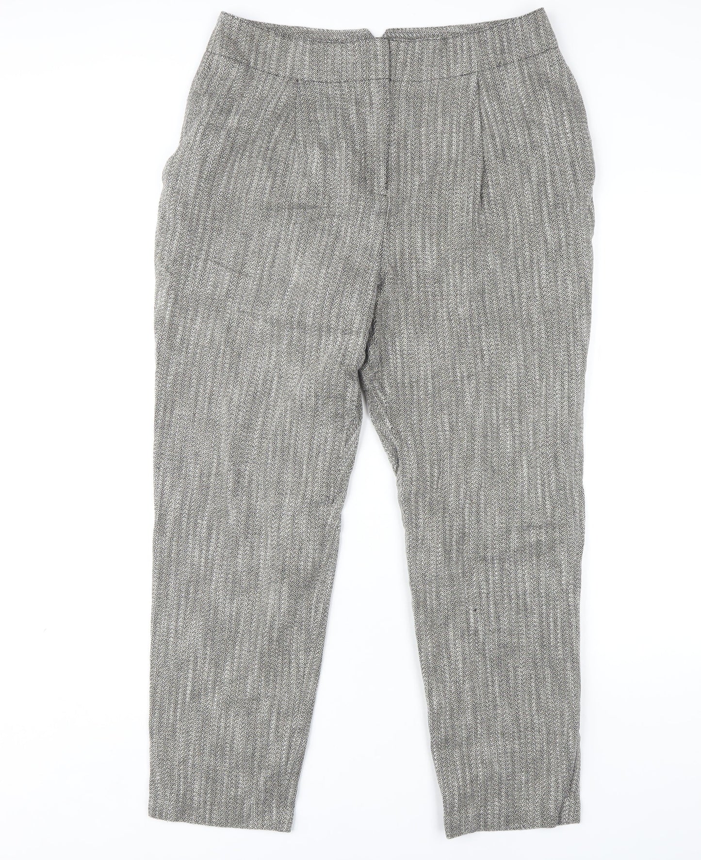 Marks and Spencer Women’s Grey Herringbone Trousers