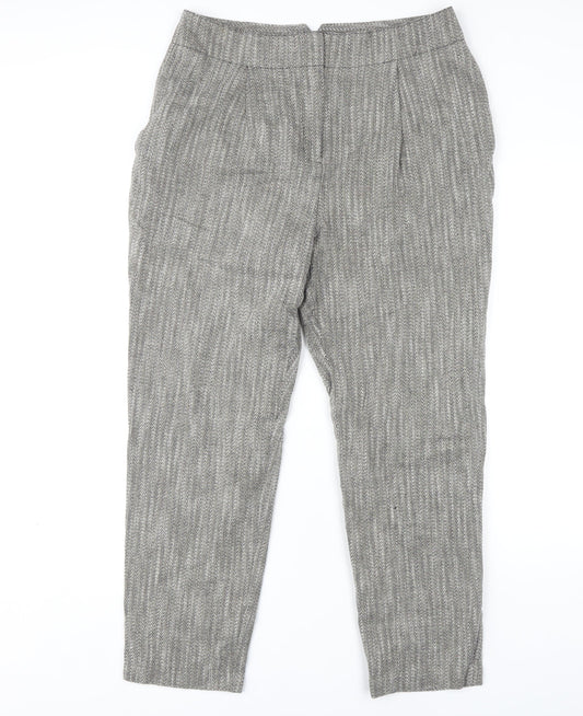 Marks and Spencer Women’s Grey Herringbone Trousers