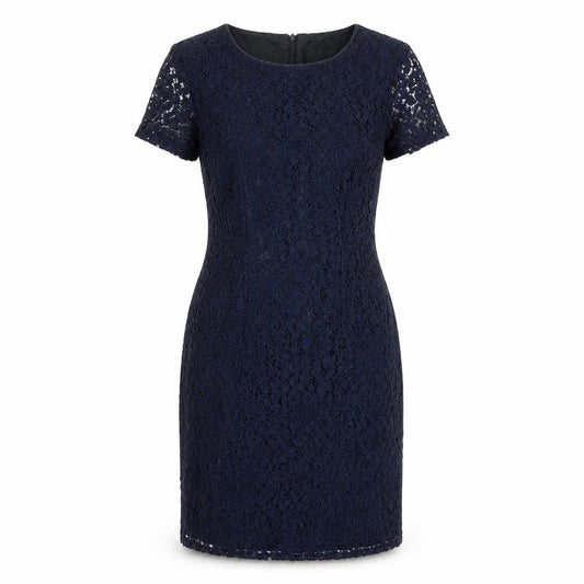 Etam Women's Blue Lace Sheath Dress Size 12
