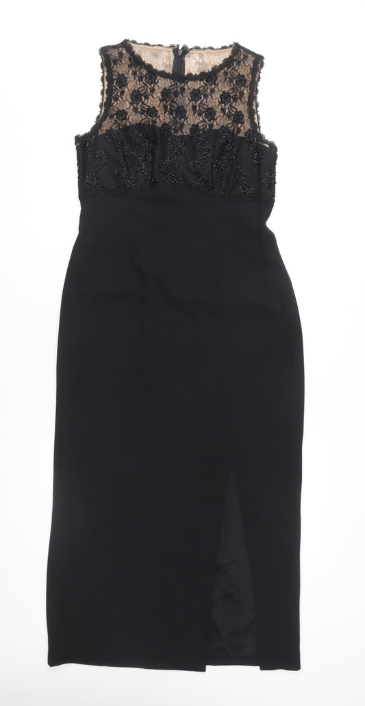 Début Women's Black Midi Sheath Dress Size 12
