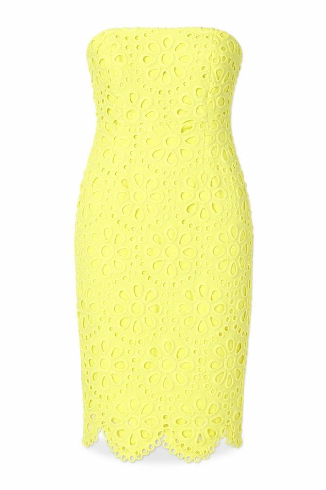 Myleene Klass Women's Yellow Bodycon Midi Dress, Size 10