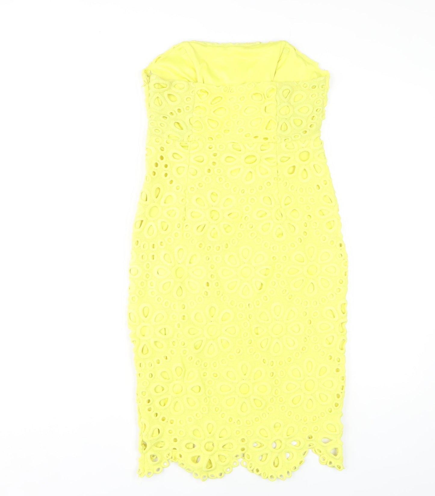 Myleene Klass Women's Yellow Bodycon Midi Dress, Size 10