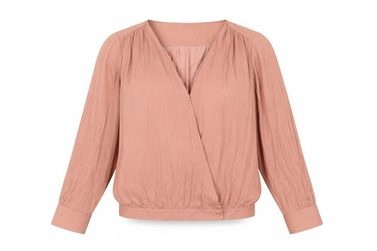 La Redoute Women's Pink Wrap Blouse Size 10