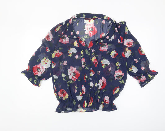 Next Women's Multicoloured Floral Blouse 14 Casual