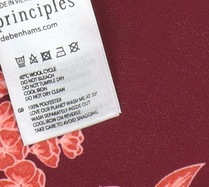 Close-up detail of Principles Women's Multicoloured Floral Blouse, size 14
