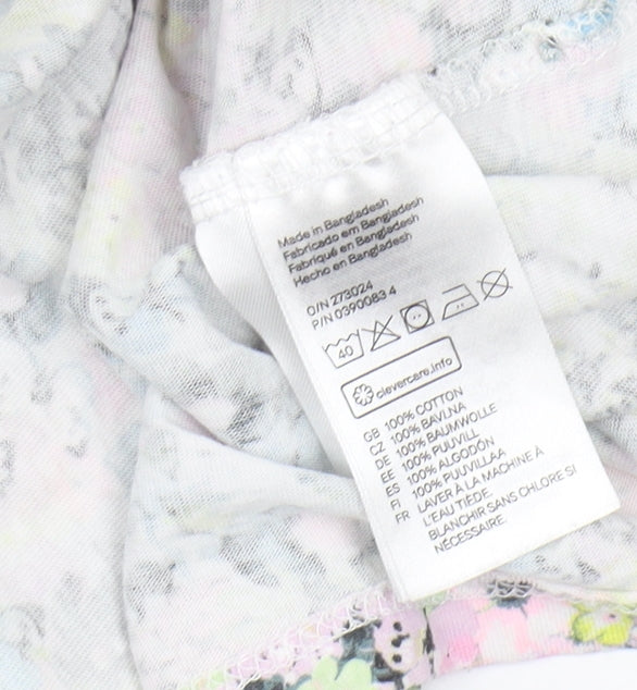 H&M Girls Multicoloured Floral A-Line Dress, Size 7-8Y
