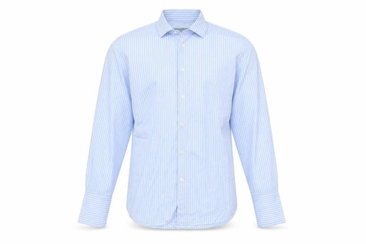 Austin Reed Men's Blue Striped Shirt, Size 15.5, Long Sleeve