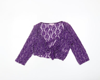 Marks & Spencer Women's Purple Lace Wrap Blouse Size 14